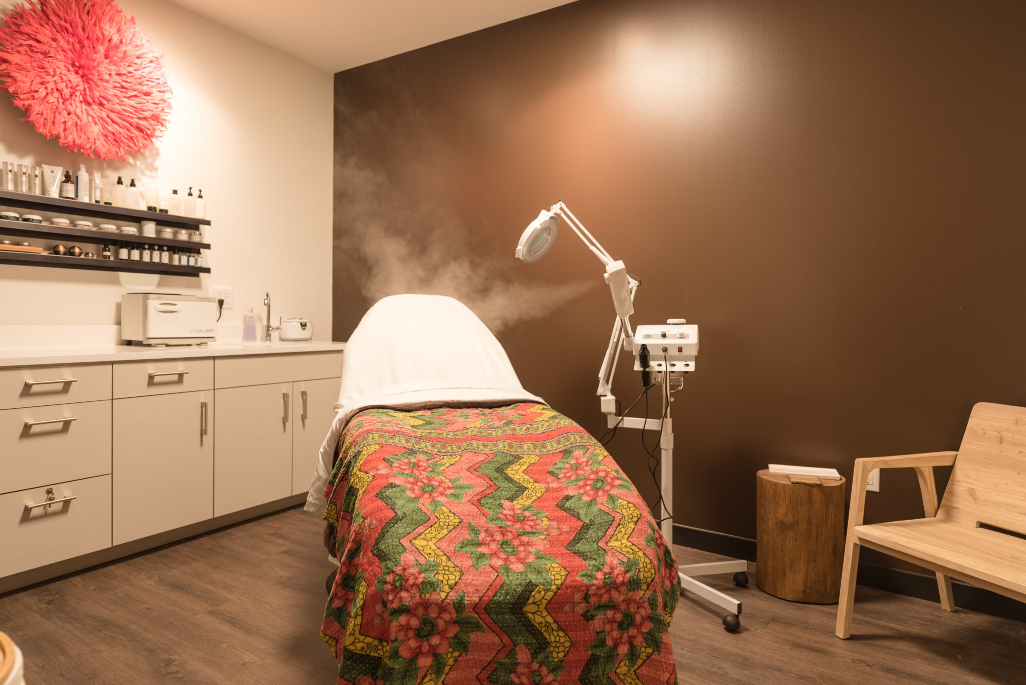 Facial spa treatment room at Viva Day Spa + Med Spa Domain Northside