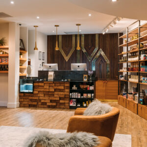 Front desk lobby of Viva Day Spa + Med Spa on Lamar.