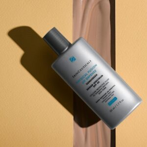 Bottle of SkinCeuticals Physical Fusion UV Defense tinted sunscreen, a great mineral sunscreen for oily skin