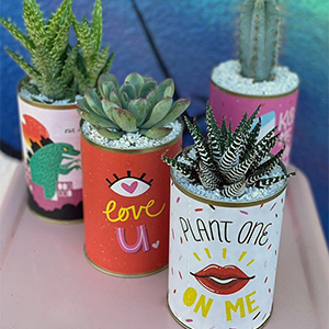 Valentine's Day Couples Idea Austin, love themed plant party at Succulent Native in Austin