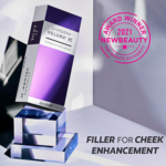 Box of Juvederm Voluma XC filler for cheek enhancement, a 2021 New Beauty award winner.