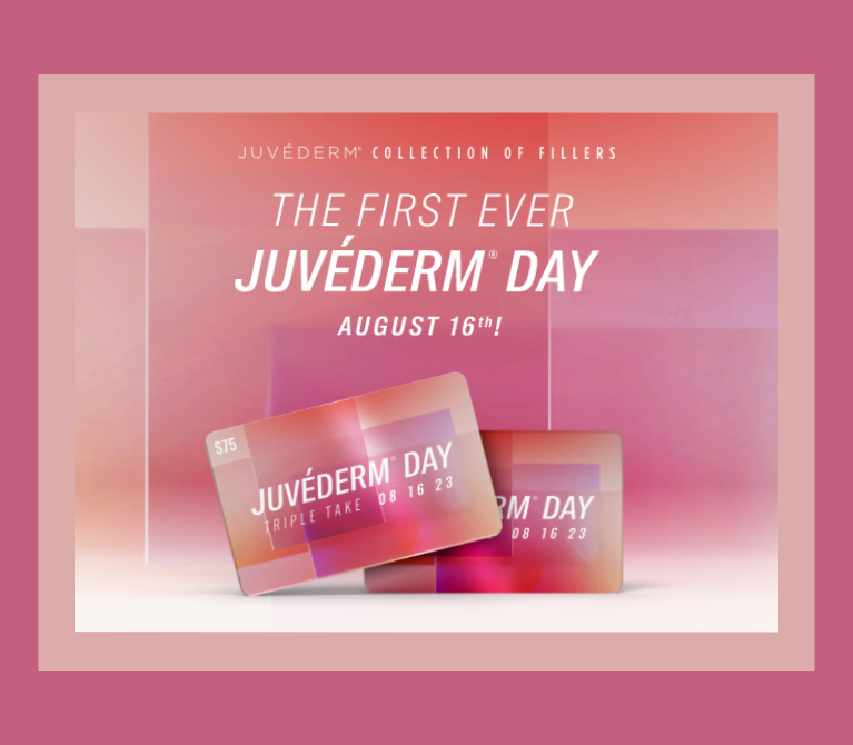 Members of Alle can purchase a $75 Juvederm Gift Card and get a second $75 Gift Card for free on the first ever Juvederm Day happening August 16, 2023, while supplies last